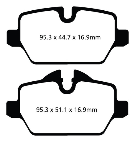 EBC 10+ Mini Countryman 1.6 Cooper Greenstuff Rear Brake Pads - DP22102