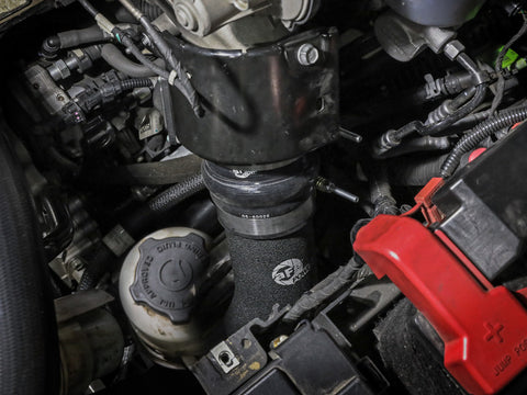aFe BladeRunner Aluminum Hot and Cold Charge Pipe Kit Black RAM Diesel Trucks 19-23 L6-6.7L (td) - 46-20614-B