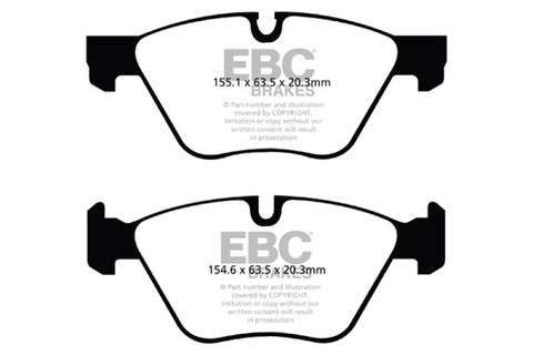 EBC 11+ BMW 528 2.0 Turbo (F10) Greenstuff Front Brake Pads - DP22088