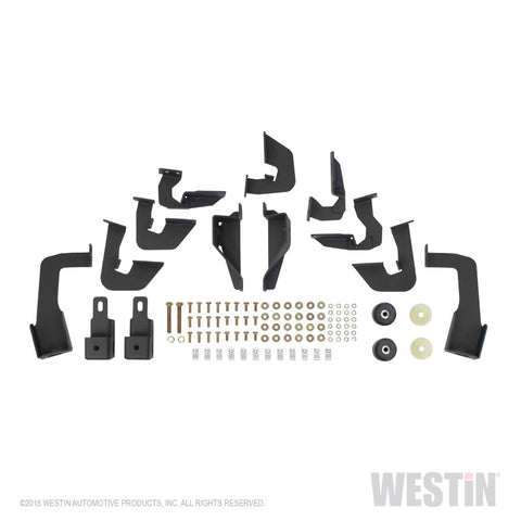 Westin/HDX 07-18 Chevrolet Silverado 1500 Crew (5.5ft) (Excl Classic) Drop WTW Nerf Step Bars - Blk - 56-5345652
