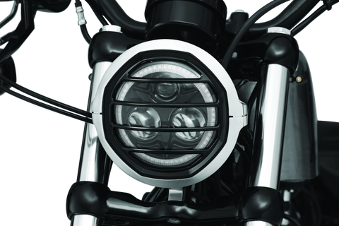 Kuryakyn Dillinger Headlight Trim 5-3/4 Sil - 6687