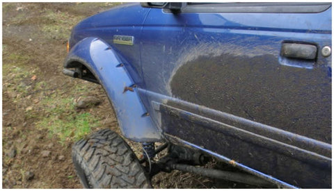 Bushwacker 93-11 Ford Ranger Cutout Style Flares 2pc - Black - 21027-11
