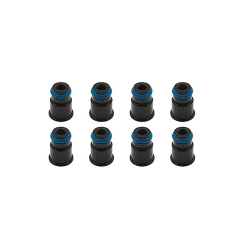 BLOX Racing 14mm Adapter Top (1/2in) w/Viton O-Ring & Retaining Clip (Set of 8) - BXEF-AT-14S-8