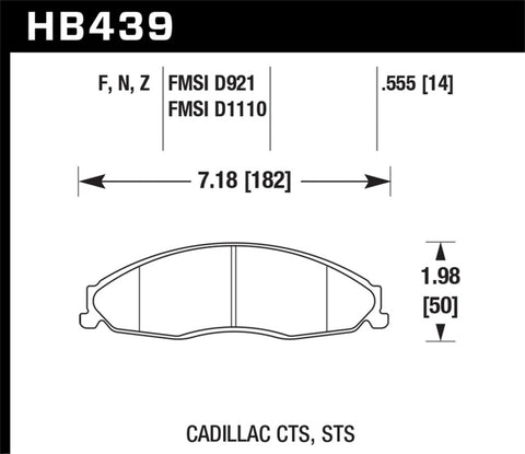 Hawk Performance Ceramic Street Brake Pads - HB439Z.555