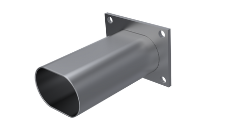 QTP 3in Weld-On QTEC Low Profile Conncetion Oval Tube Kit - 10338