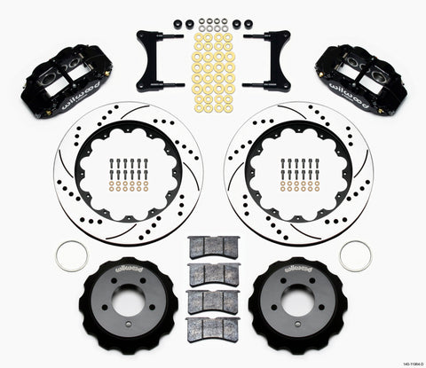 Wilwood Narrow Superlite 6R Front Hat Kit 14.00in Drilled 93-96 Mazda RX7 - 140-11964-D