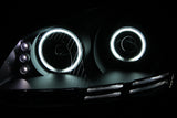 ANZO 2006-2009 Volkswagen Rabbit Projector Headlights w/ Halo Black (CCFL) - 121345
