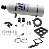 Nitrous Express Dominator Single Entry Billet Crossbar RNC Nitrous Kit (250-750HP) w/15lbbottle - 63870-15