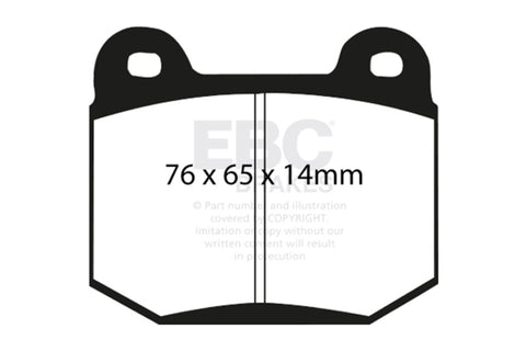 EBC 99-03 Mitsubishi Lancer Evolution 2.0 Turbo Yellowstuff Rear Brake Pads - DP41538R