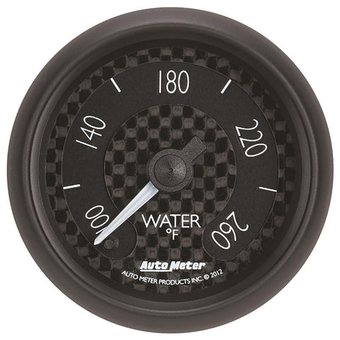 Autometer GT Series 52mm Full Sweep Electronic 100-260 Deg F Water Temperature Gauge - 8055