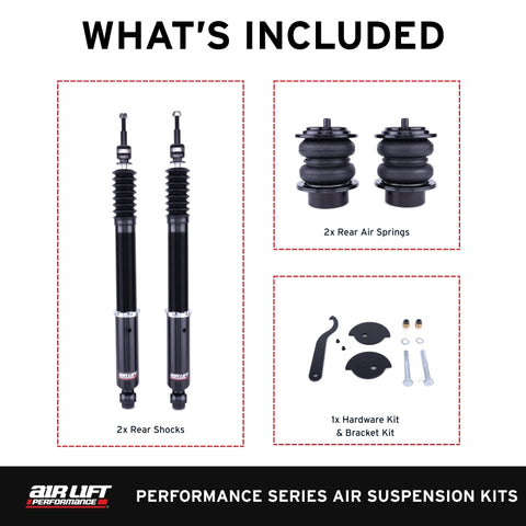 Air Lift Performance 09-16 Audi A4 Quattro & FWD S4/RS4 Rear Air Suspension Kit - 76505