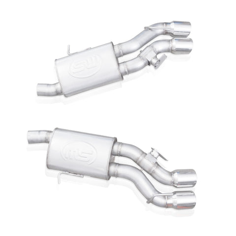 Stainless Works 2016-18 Cadillac CTS-V Sedan Axle Back System Dual-Mode Turbo Mufflers 4in Tips - CTSV16MKS-FC