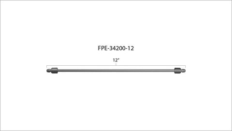 Fleece Performance 12in High Pressure Fuel Line (8mm x 3.5mm Line, M14x1.5 Nuts) - FPE-34200-12