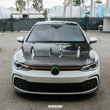 Seibon 2022-2023 Volkswagen Golf GTI/R DV-Style Carbon Fiber Hood - HD22VWG8-DV