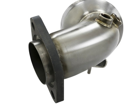 aFe Twisted Steel 3in. 304 SS Catted Series Downpipe 16-18 Ford Focus RS I4-2.3L (t) - 48-33024-HC