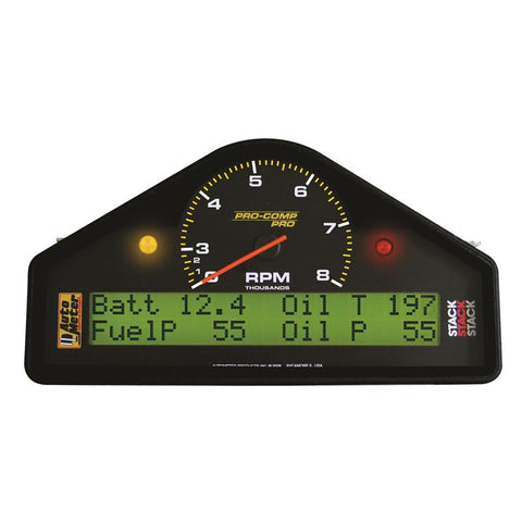 Autometer Pro-Comp Race Dash 0-8k RPM/Speed/Oil Press & Temp/WaterTemp/Fuel Pressure/Battery Gauge - 6011