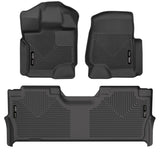 Husky Liners 17-19 F-250/F-350/F-450 Crew Cab Weatherbeater Black Front & 2nd Seat Floor Liners - 94061