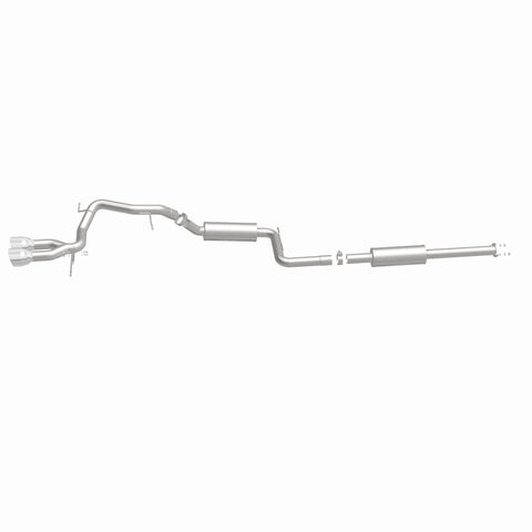 MagnaFlow 13 Ford Focus 2.0L Turbocharged ST Dual Center Rear Exit Stainless Cat Back Perf Exhaust - 15155
