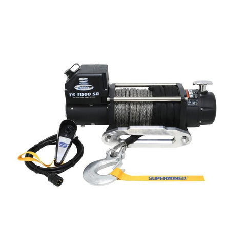 Superwinch 11500 LBS 12V DC 3/8in x 80ft Synthetic Rope Tiger Shark 11500 Winch - 1511201