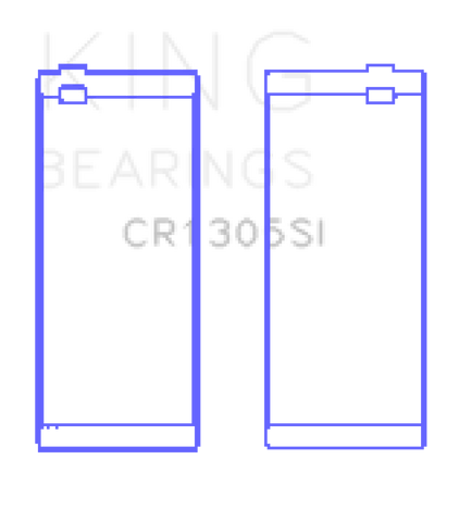 King 03-15 Dodge Cummins Diesel 5.9L L6 (Size STD) Cracked Rod Bearing (Must Order 6 for Set) - CR1305SI