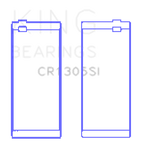 King 03-15 Dodge Cummins Diesel 5.9L L6 (Size 0.5) Cracked Rod Bearing (Must Order 6 for Set) - CR1305SI0.5