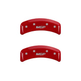 MGP 4 Caliper Covers Engraved Front & Rear MGP Red finish silver ch - 10095SMGPRD