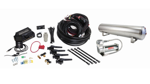 Air Lift Performance 3H (1/4 Air Line 4 Gal 5-Port  Polished Aluminum Tank VIAIR 444C Comp) - 27792