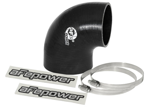 aFe Magnum FORCE CAI Univ. Silicone Coupling Kit (3.5in. ID to 3in. ID) 90Deg. Elbow Reducer - Black - 59-00072