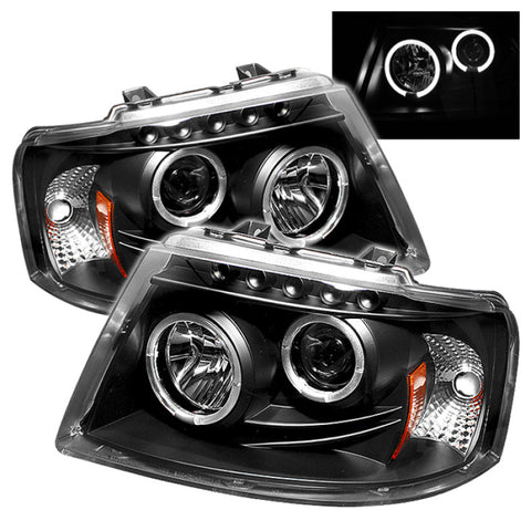 Spyder Ford Expedition 03-06 Projector Headlights LED Halo LED Blk (Not Included) PRO-YD-FE03-HL-BK - 5010117