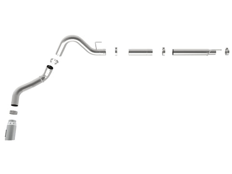 aFe Atlas 4in Aluminized Steel DPF-Back Exh 18-19 Ford F-150 V6-3.0L (td) w/ Polished Tip - 49-03106-P