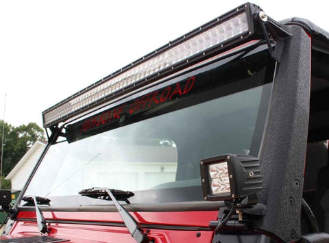 Fishbone Offroad 97-06 Jeep Wrangler TJ 52In Light Bar Bracket - Black Textured Powdercoat - FB21057
