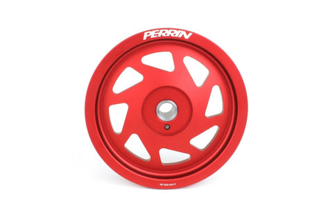 PERRIN 2022 BRZ/86 / 19-22 Subaru WRX Lightweight Crank Pulley (FA/FB Eng w/Small Hub) - Red - PSP-ENG-106RD