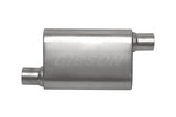 Gibson CFT Superflow Offset/Offset Oval Muffler - 4x9x18in/2.25in Inlet/2.25in Outlet - Stainless - 55171S