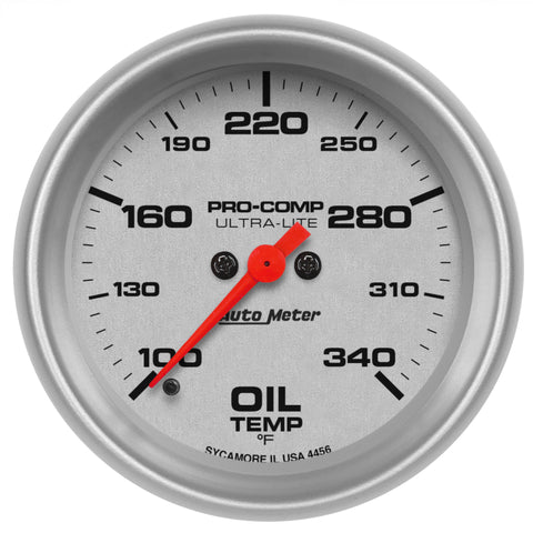 Autometer Ultra-Lite 2-5/8in 100-340F Oil Temp Gauge - Digital Stepper Motor - 4456