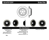 Stoptech 02-05 WRX Rear CRYO-STOP Rotor - 120.47011CRY