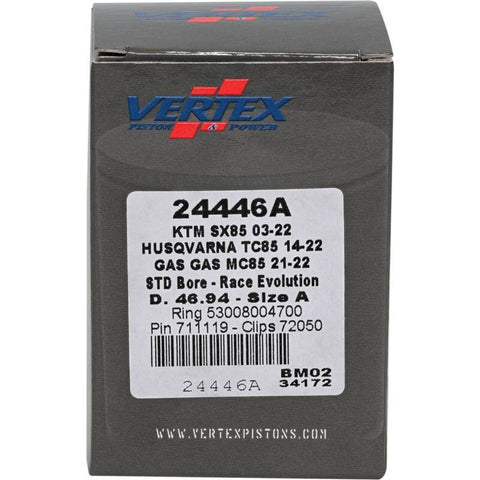 Vertex Piston 03-24 KTM 85 SX 85cc Cast Race Evolution Piston Kit - 24446A