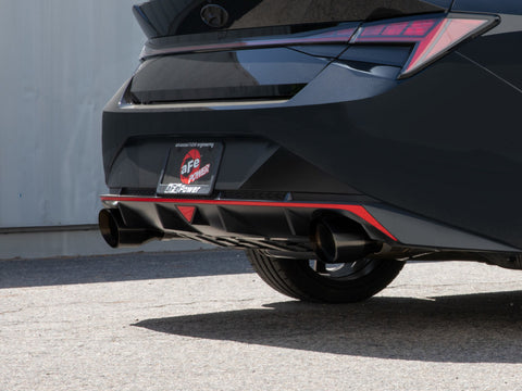 aFe Takeda Hyundai Elantra N 22-23 L4-2.0L (t) 3in 304 SS Cat-Back Exhaust w/ Black Tips - 49-37028-B