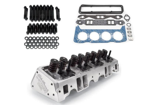 Edelbrock Chevy SB 262-400 E-Street Cylinder Heads - Hydraulic Flat Tappet w/ Install kit - 2240