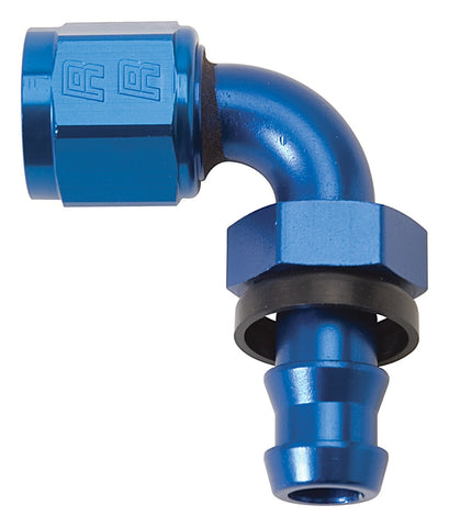 Russell Performance -6 AN Twist-Lok 90 Degree Hose End (Blue) - 624160