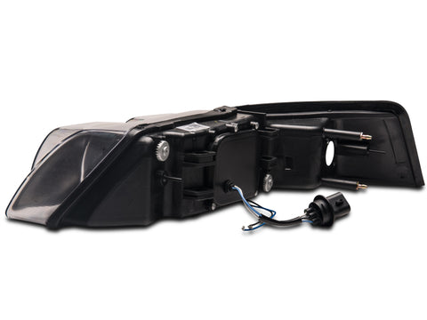Raxiom 99-04 Ford Mustang Dual LED Halo Projector Headlights- Black Housing (Clear Lens) - 101684