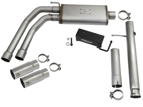 aFe Rebel Series CB 3in Middle Side Exit SS Exht w/Polish Tips 09-16 Chevy Silverado/GMC Sierra 1500 - 49-44062-P