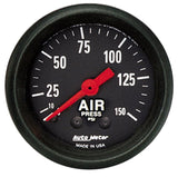 Autometer Z Series 52mm 0-150 PSI Mechanical Air Pressure Gauge - 2620