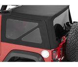 Bestop 07-18 Jeep Wrangler JK 2-Door Window Set (Prem Blk Twill Fits Supertop 54822 Rep-A-Top 79846) - 58442-17