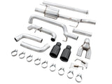 AWE Tuning 0FG 21+ Ford F150 Dual Split Rear Cat-Back Exhaust- 5in Diamond Black Tips - 3015-33119