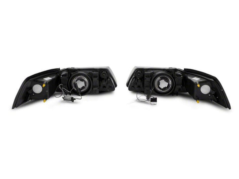 Raxiom 99-04 Ford Mustang Axial Series Headlights w/ LED Bar- Blk Housing (Clear Lens) - 422712