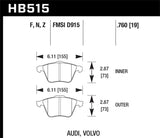 Hawk Performance Ceramic Street Brake Pads - HB515Z.760