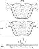 StopTech 06-10 BMW 550i/650i / 08-10 535i / 00-05 Bentley Arnage Street Select Rear Brake Pads - 305.09190