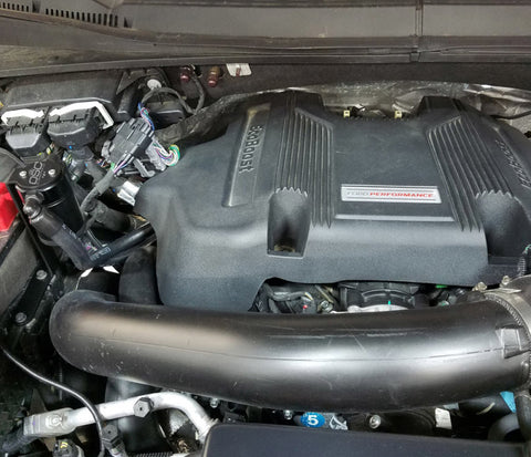 J&amp;L 2011-2024 Ford F-150 2.7L/3.5L/5.0L Passenger Side Oil Separator 3.0 - Black Anodized - 3016P-B