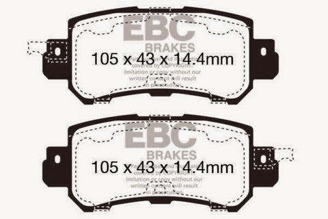 EBC 12+ Mazda CX-5 2 Ultimax2 Rear Brake Pads - UD1624