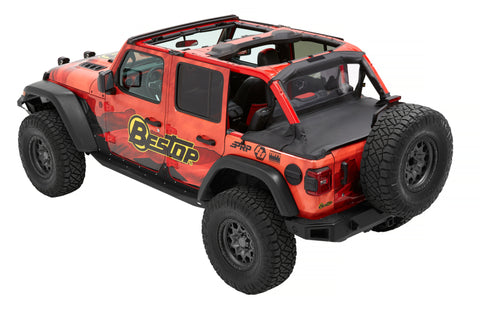 Bestop 18-23 Jeep Wrangler JL 4-Door Duster Deck Cover (Black Diamond) - 90036-35